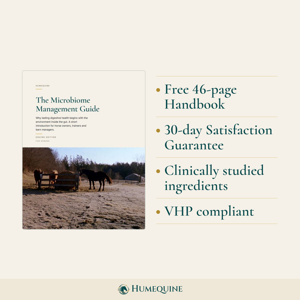 Free 46-page Handbook, 30-day Satisfaction Guarantee, clinically studied ingredients and VHP compliant.